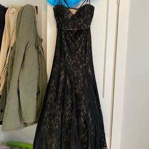 Two Piece Black Lace Prom Dress  NEVER WORN